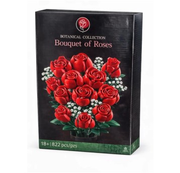 KLOCKI ICONS BUKIET RÓŻ 822EL 1019 BOTANICALS RED