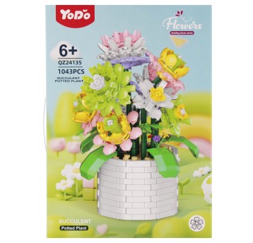 KLOCKI KONSTR KWIATY 1043SZT 29X41X6 MC18 3824