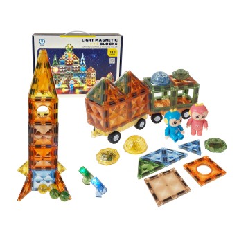 KLOCKI MAGNETYCZNE 110 ELE SWIECĄCE 7680