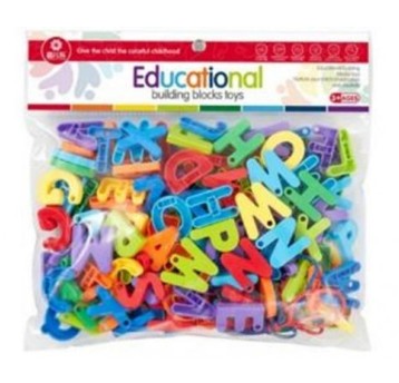 KLOCKI MAŁYCH GENIUSZY ALFABET - 140 ELEMENTÓW