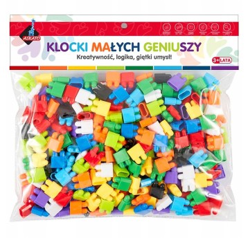 KLOCKI MAŁYCH GENIUSZY CEGIEŁKI - 280 ELEMENTÓW