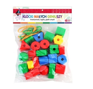 KLOCKI MAŁYCH GENIUSZY - DUŻE KORALE 22 ELEMENTY