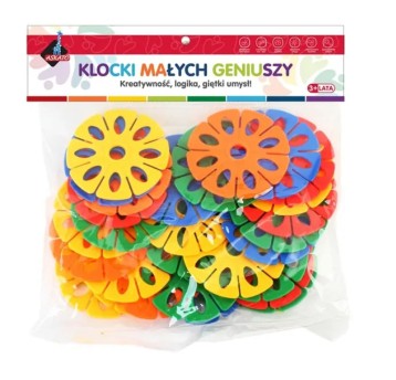 KLOCKI MAŁYCH GENIUSZY - DUŻE KWIATKI 28 EL 2572