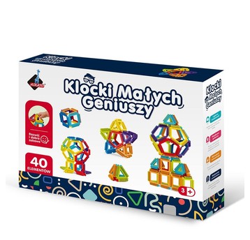 KLOCKI MAŁYCH GENIUSZY GEOMETRYCZNE SZCZOTKI 7880