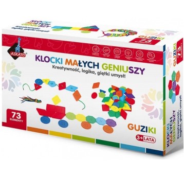 KLOCKI MAŁYCH GENIUSZY - GUZIKI 73 ELEMENTY