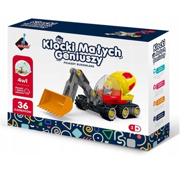 KLOCKI MAŁYCH GENIUSZY KONSTRUKCYJNE 4W1 36EL 5244