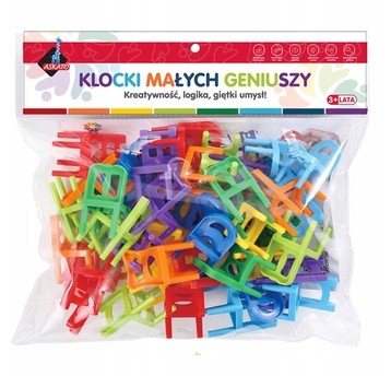 KLOCKI MAŁYCH GENIUSZY KRZESEŁKA - 40 ELEMENTÓW