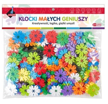 KLOCKI MAŁYCH GENIUSZY KWIATKI - 140 ELEMENTÓW