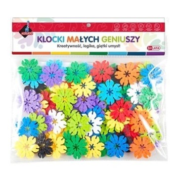 KLOCKI MAŁYCH GENIUSZY KWIATKI - 80 ELEMENTÓW 6236