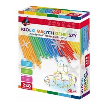 KLOCKI MAŁYCH GENIUSZY - MAŁE SŁOMKI 238 ELEMENTÓW