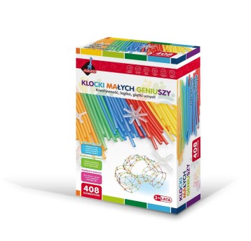KLOCKI MAŁYCH GENIUSZY - MAŁE SŁOMKI 408 ELEMENTÓW