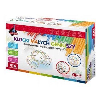 KLOCKI MAŁYCH GENIUSZY - MAŁE SŁOMKI 416 ELEMENTÓW