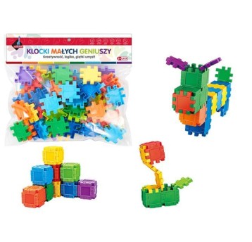 KLOCKI MAŁYCH GENIUSZY PUZZLE - 75 ELEMENTÓW