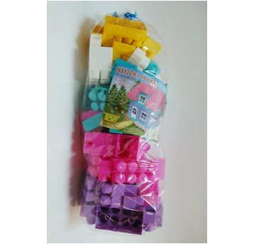 KLOCKI MAXI "TĘCZOWY DOMEK" 99 ELEM. 6079