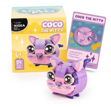 KLOCKI SNAPETS KOT FIOLETOWY KIDEA 8893