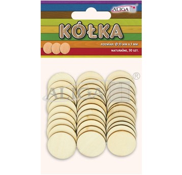Kółka naturalne, rozm. O 35 x 3 mm