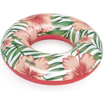 KOŁO DO PŁYWANIA Z PAMLAMI RÓŻ/ZIEL/NIEB 119M 2183