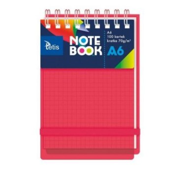 Kołonot.A6,okł.PP, czer.70g/m2,100ark.A`1