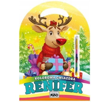 Kolorowa gwiazdka. Renifer 5814