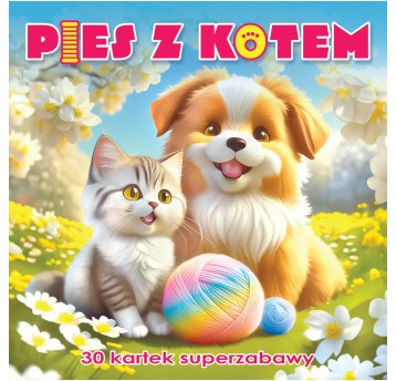 KOLOROWANKA PIES Z KOTEM 30 KARTEK 4907