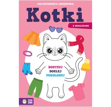 Kolorowanka - ubieranka. Kotki 8443