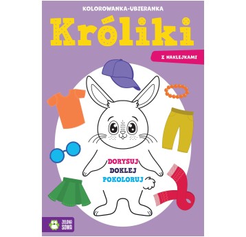 Kolorowanka - ubieranka. Króliki 8467