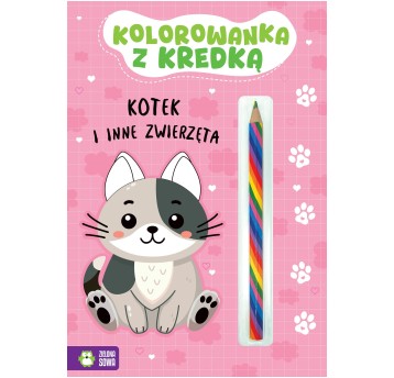 Kolorowanka z kredką. Kotek 8818
