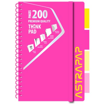 Kołozeszyt ASTRAPAP NEON LINE A5 - mix kol 2998