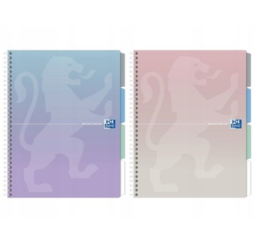KOŁOZESZYT OXF 2SPI B5/80K KRAT PASTEL PROJECT A'5