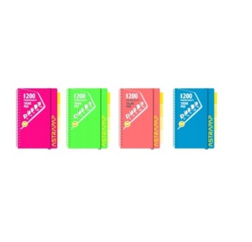 Kołozeszyt PP ASTRAPAP NEON LINE A4 - mix KOL 3018