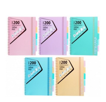 Kołozeszyt PP ASTRAPAP Pastel A4 - mix kol.5728