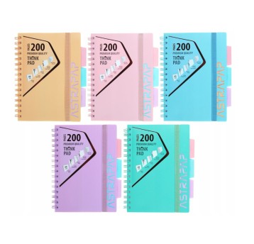 Kołozeszyt PP ASTRAPAP Pastel A5 mix kolorów 5704