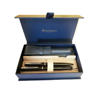 KOMPLET WATERMAN ALLURE FP+BP CZARNY MAT CT