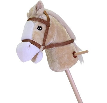KOŃ HOBBY HORSE Z DŹWIĘKIEM 95CM BEŻOWY 8262