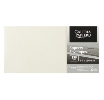 KOPERTA 80X160MM PEARL KREMOWY 150G/M2 (10) 2004