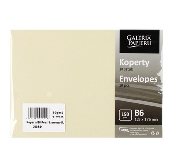 KOPERTA B6 PEARL KREMOWY K 150G (10) 2028