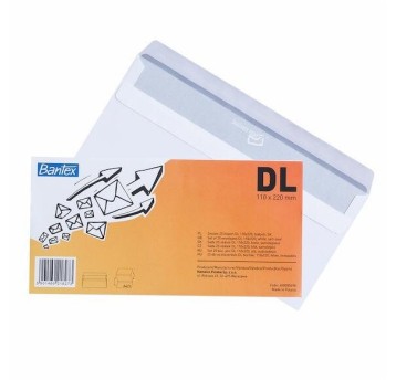 KOPERTA BANTEX DL SK BIAŁA FOLIA (25) 8273