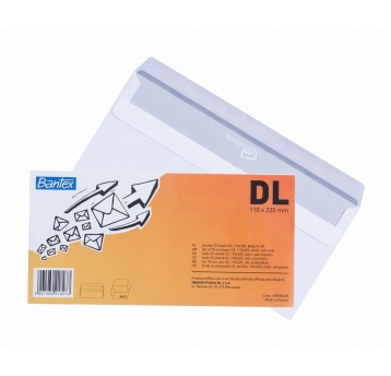 KOPERTA BANTEX DL SK BIAŁA FOLIA (50) 8730