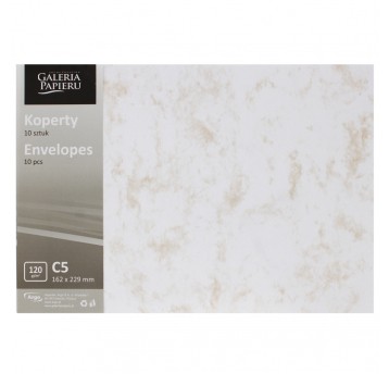 KOPERTA C5 MARMUR ZŁOTY 120G/M2 (10) 1640