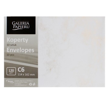 KOPERTA C6 MARMUR ZŁOTY 120G/M2 (10) 1633