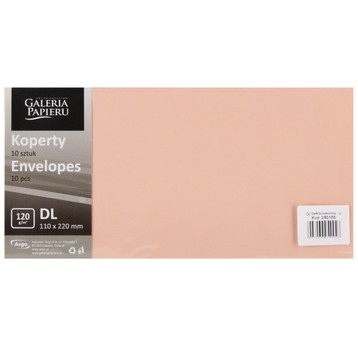 KOPERTA DL GŁADKI BRZOSKWIONIOWY 120G (10) 4456