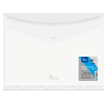 KOPERTA PP NA ZATRZASK Z PERF A4 TRANSPARENTNA