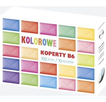 KOPERTY KOLOROWE B6 382-WIELOKOLOR. (100)