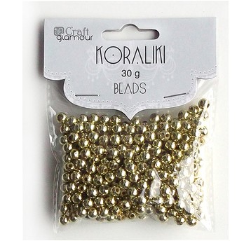 KORALIKI 5 MM 40 G ZŁOTE 8046