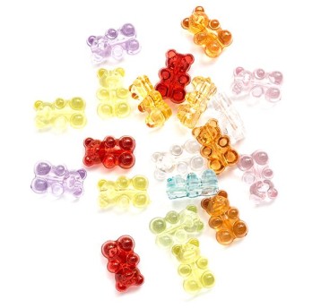 KORALIKI AKRYLOWE - MISIE, 17 MM, 20 SZT. 3301