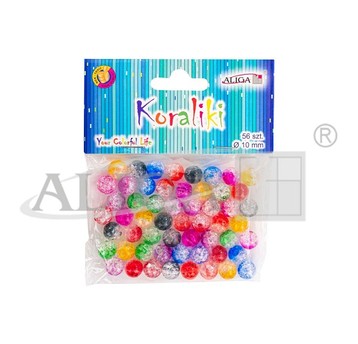 Koraliki plastikowe, dekoracyjne, rozm. 10 mm