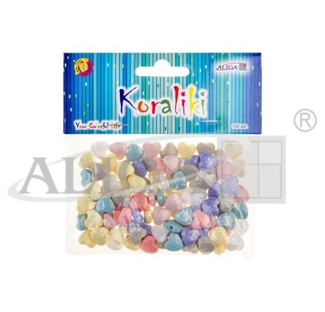 Koraliki plastikowe serca