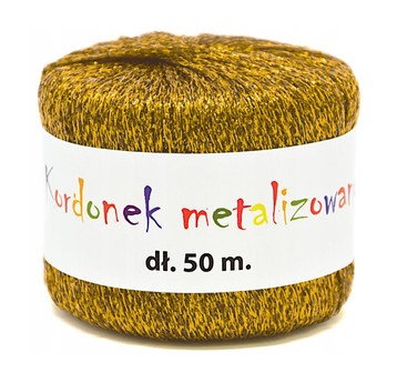 Kordonek metalizowany, złoty (op. zawiera 3 szt.)