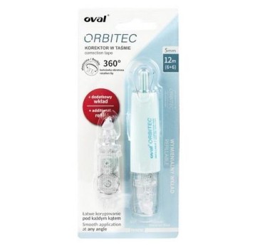 Korektor OVAL w taśmie 5 mm x 6 NIEBIESKI