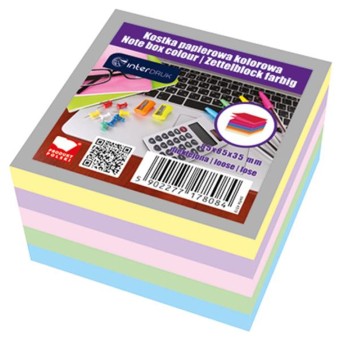 KOSTKA PAPIER KOLOR 85X85X35 NIEKLEJONA 8084